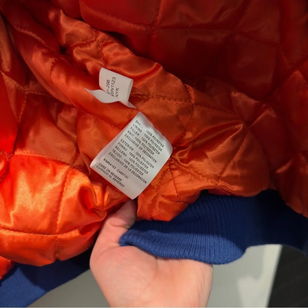 Starter New York Knicks 75th Anniversary Color Block Satin Varsity Jacket M - Picture 10 of 10